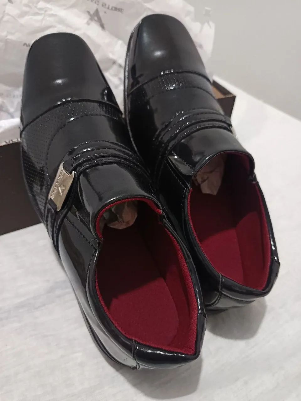 Sapato social masculino Preto acompanha Cinto e carteira  - Foto 2