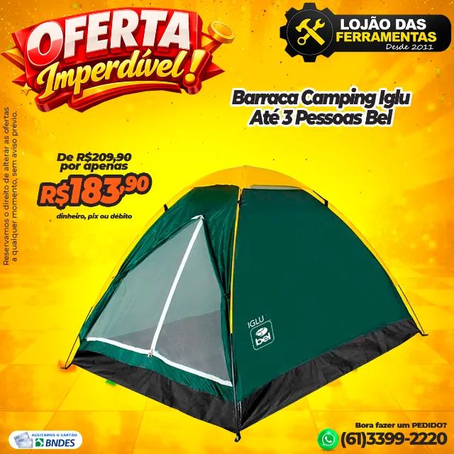 Barraca Camping Iglu Até 3 Pessoas Bel