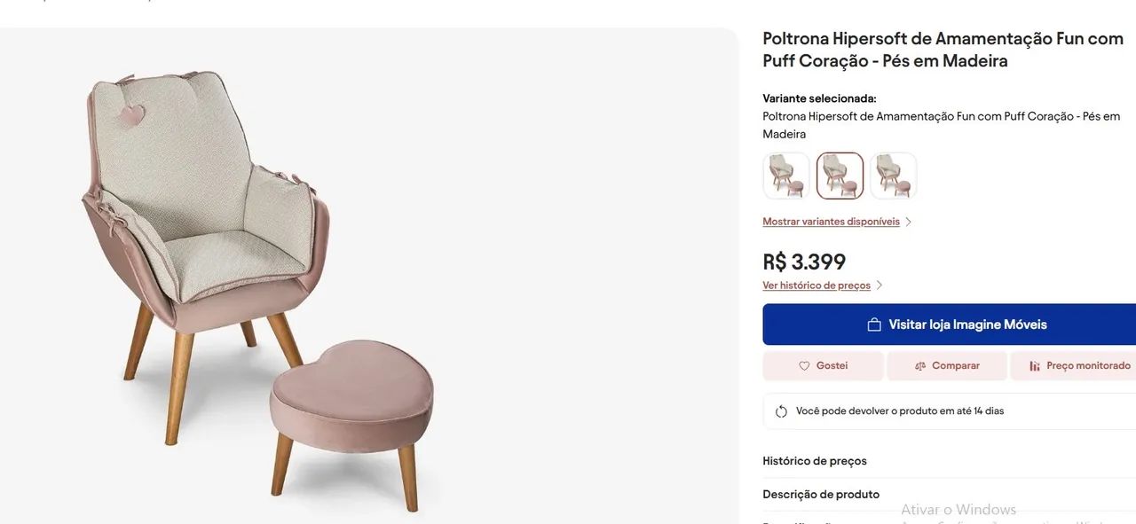 Poltrona de amamentação  - Foto 2