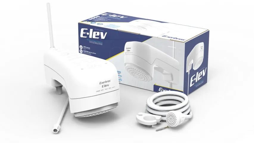 Chuveiro Ducha E-lev Eletrônico Enerbras Branco 6800w