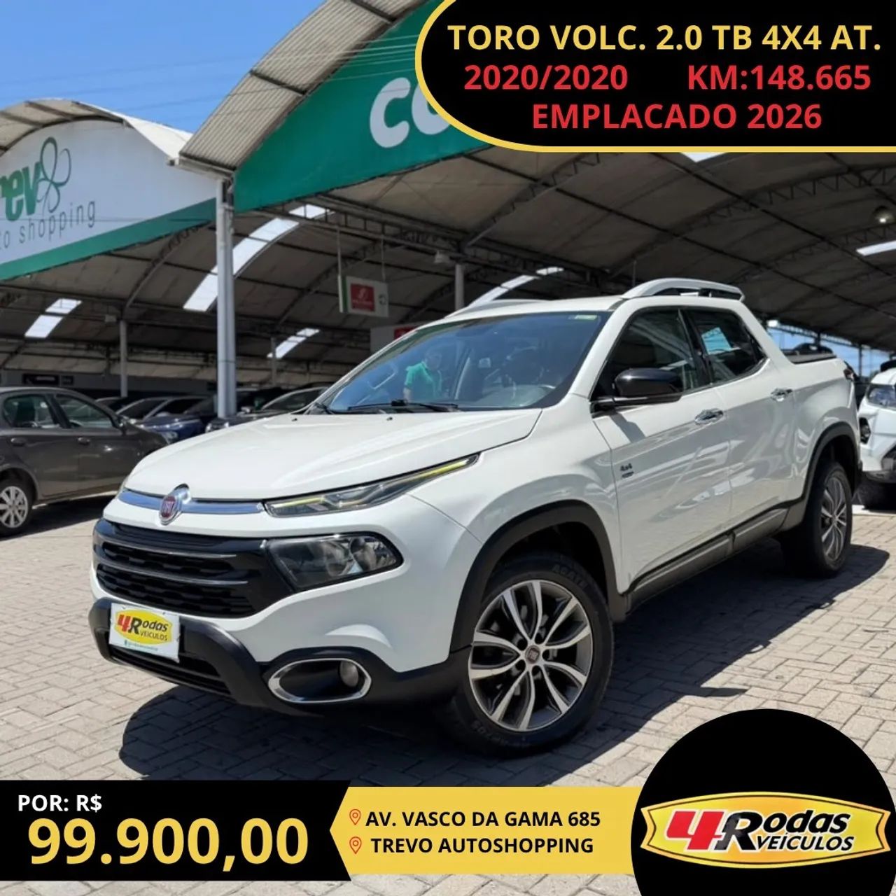 Fiat Toro VOLCANO 2.0 16V 4X4 TB DIESEL AUT. 2020
