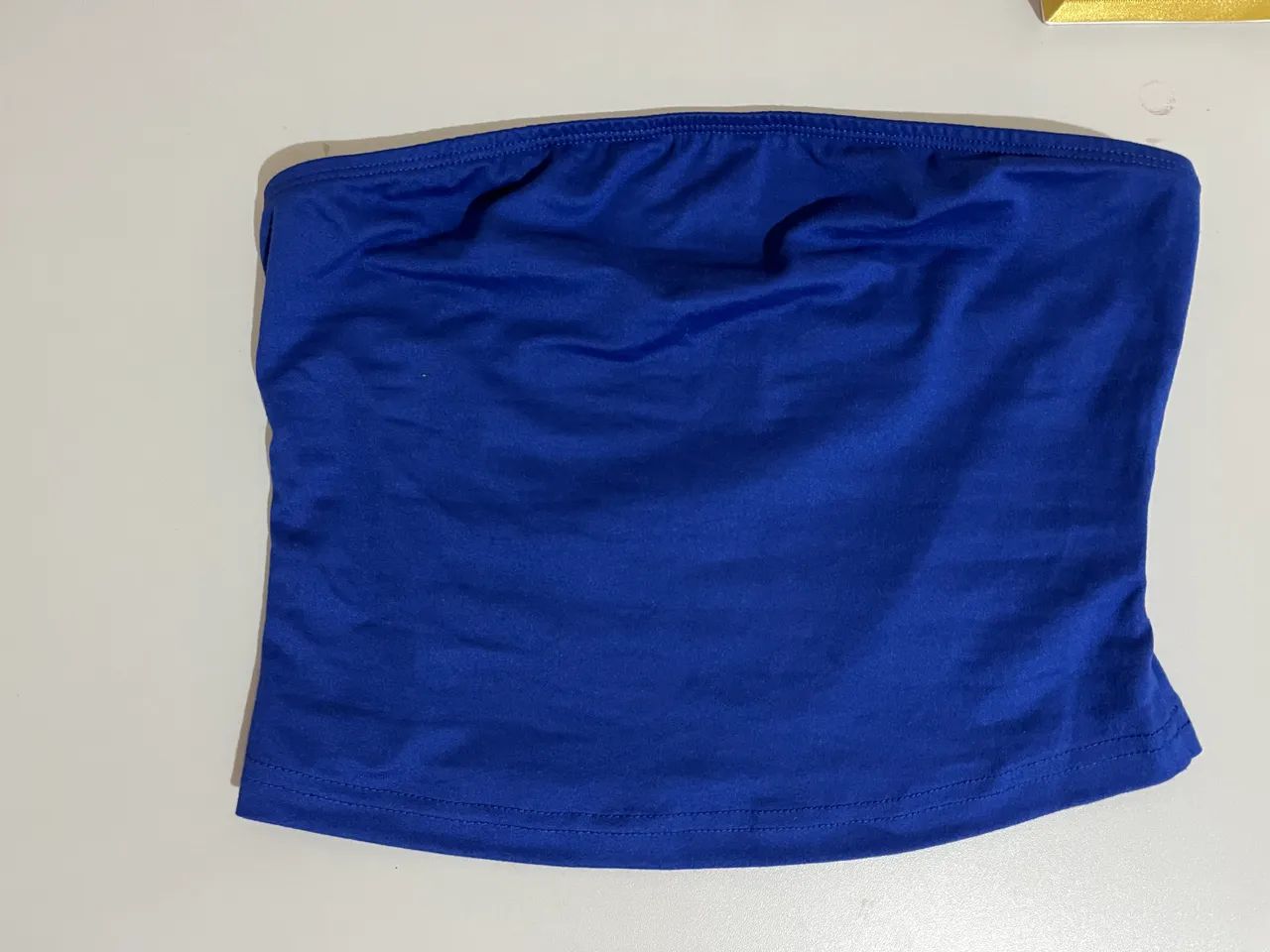 Top tomara que caia azul 