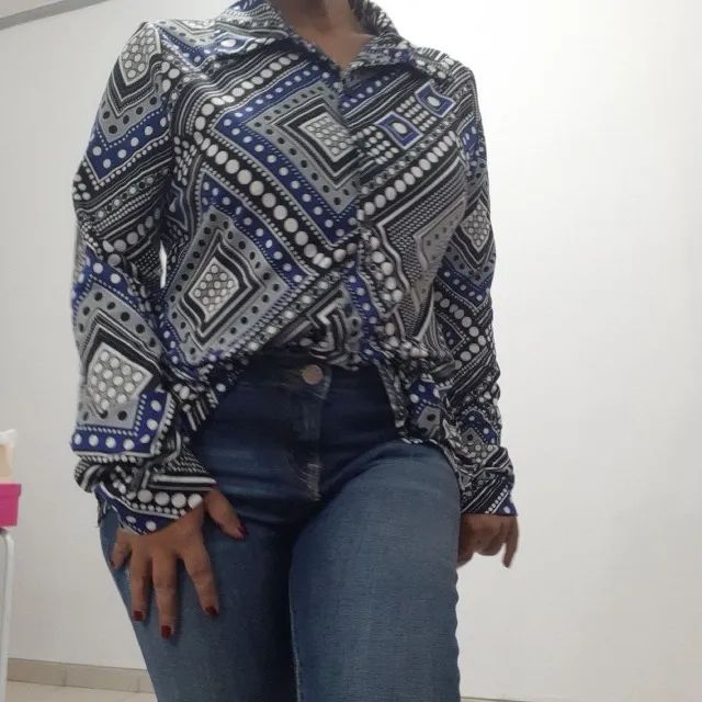 camisa poliéster e elastano  Marisa n.40 - Foto 4