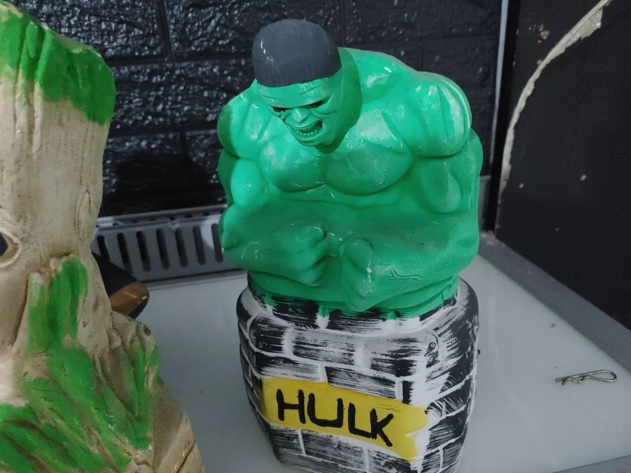Bonecos de Gesso  Thanos ,Hulk ,Groot  - Foto 3