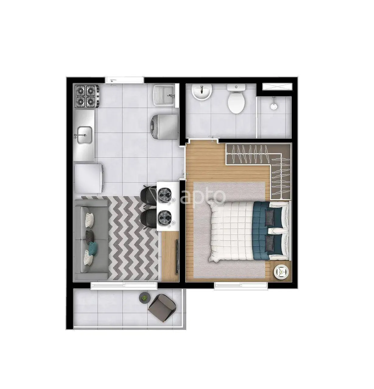 PLANTA 27m²