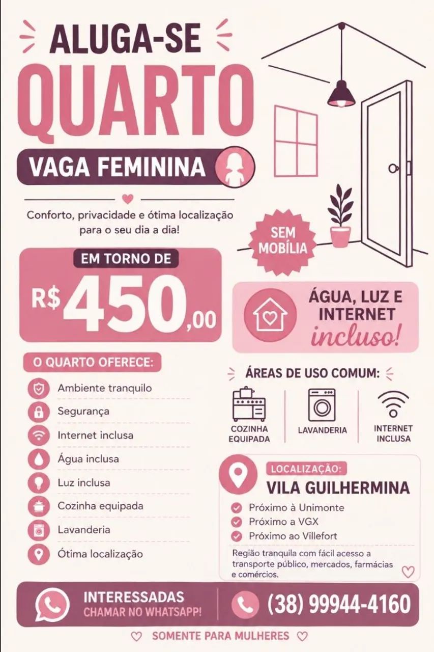 Aluga-se quarto 