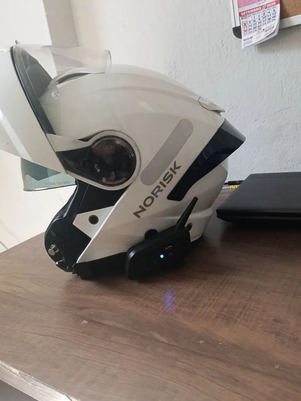 Capacete Norisk Force 2  Branco Articulado - Foto 4