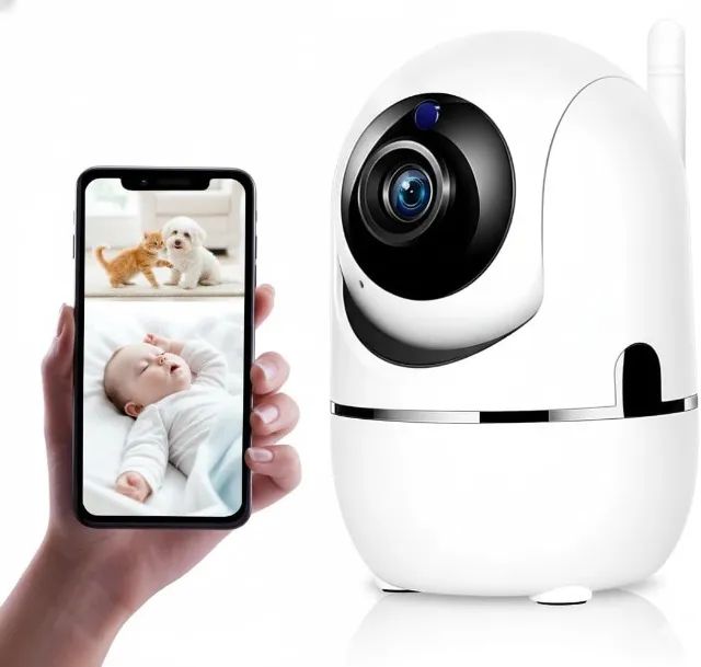 Câmera Babá Eletrônica Wi-Fi Full HD 1080p com Visão Noturna - Foto 2
