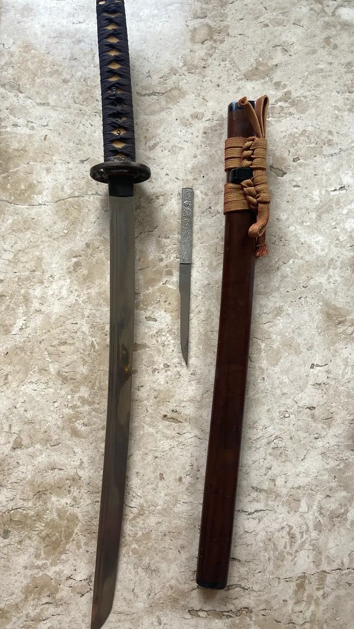 Conjunto de katana e wakizashi originais 