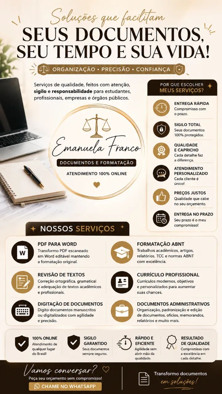 PDF para Word | Currículos | Formatação ABNT | Digitação