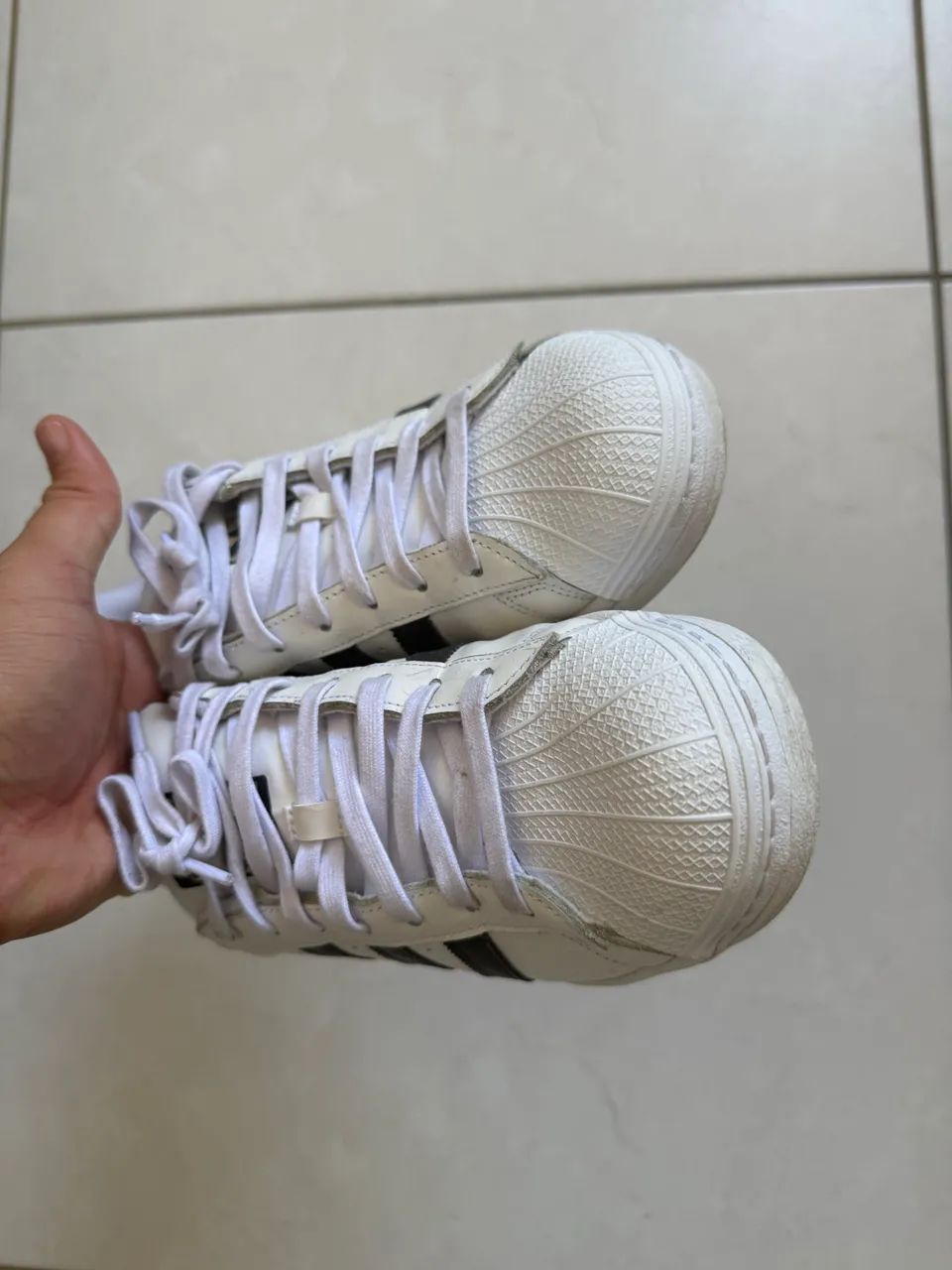 Adidas Superstar branco/azul - Foto 3