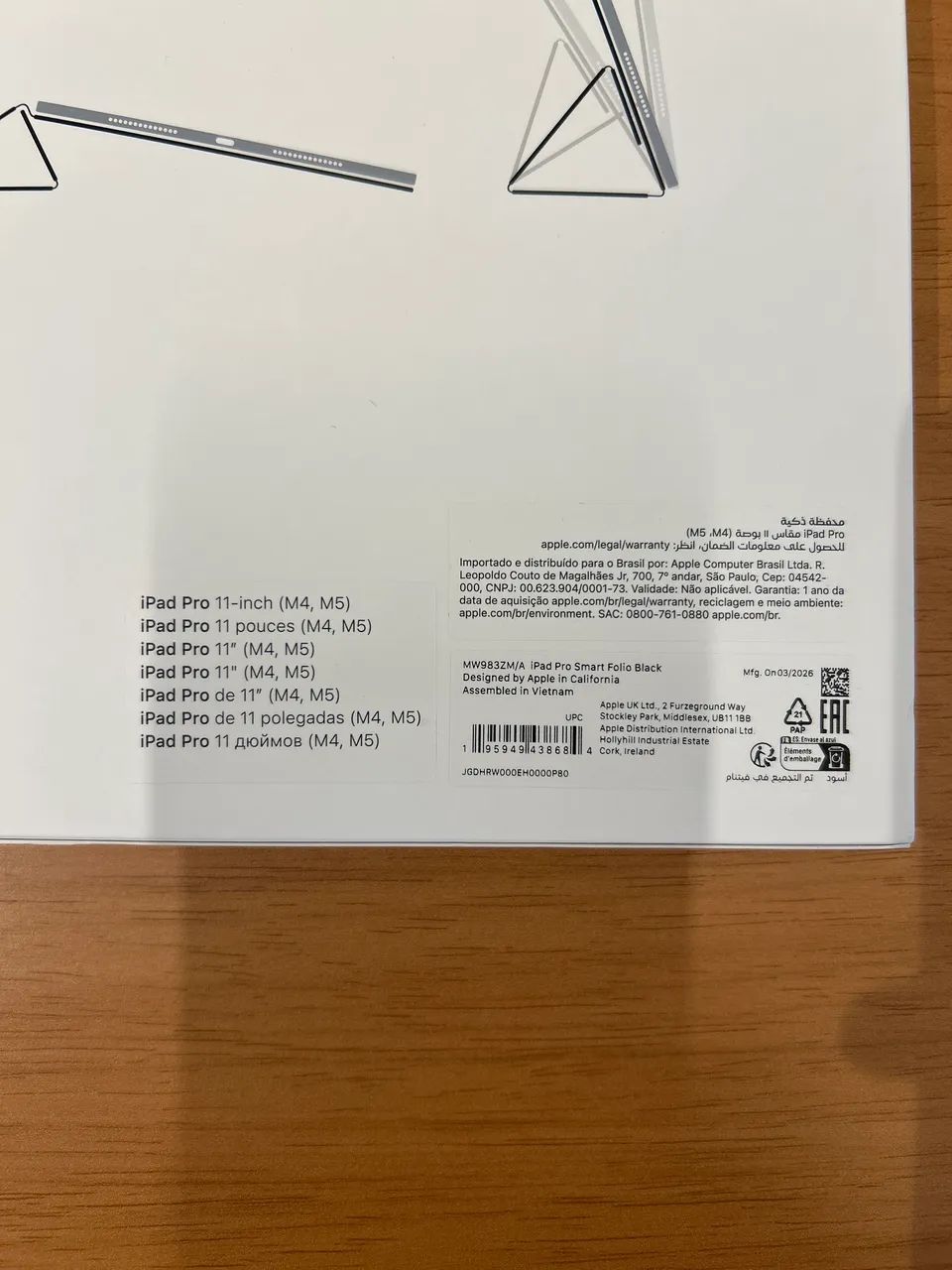 Apple Capa Smart Folio iPad Pro 11 (M4, M5) Cor Preta - Foto 3