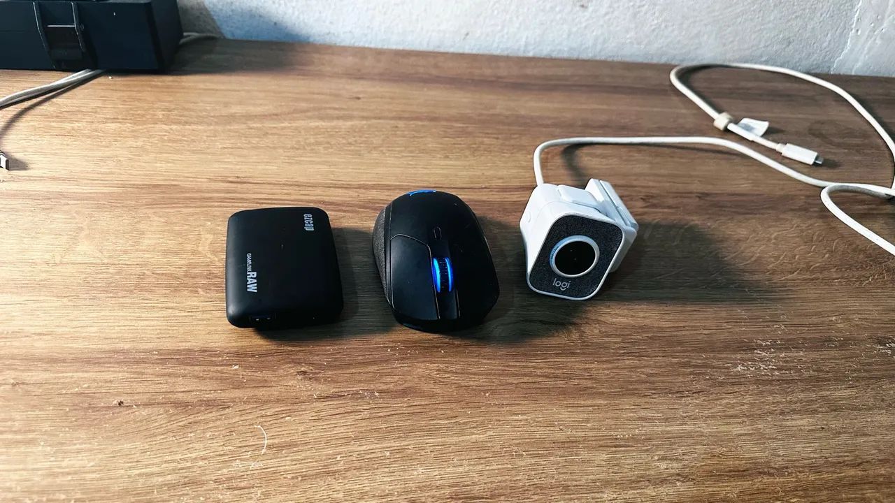 Mouse, webcam e placa de captura 
