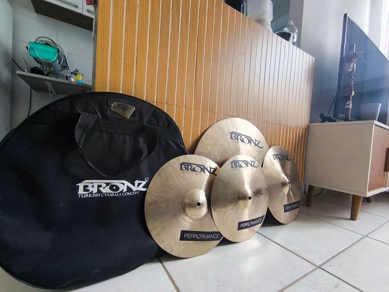 Kit de Pratos Bronz Performance Turkish Cymbals Concept - Foto 2