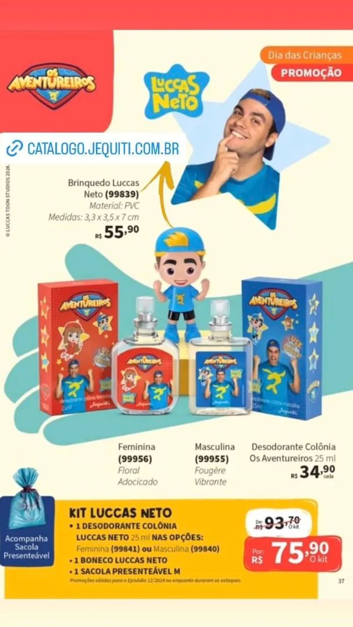 Perfume Luccas Neto Jequiti e Brinquedo Colecionável - Foto 4