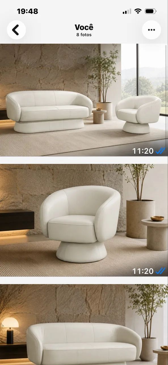Poltronas giratórias no tecido  - Foto 4