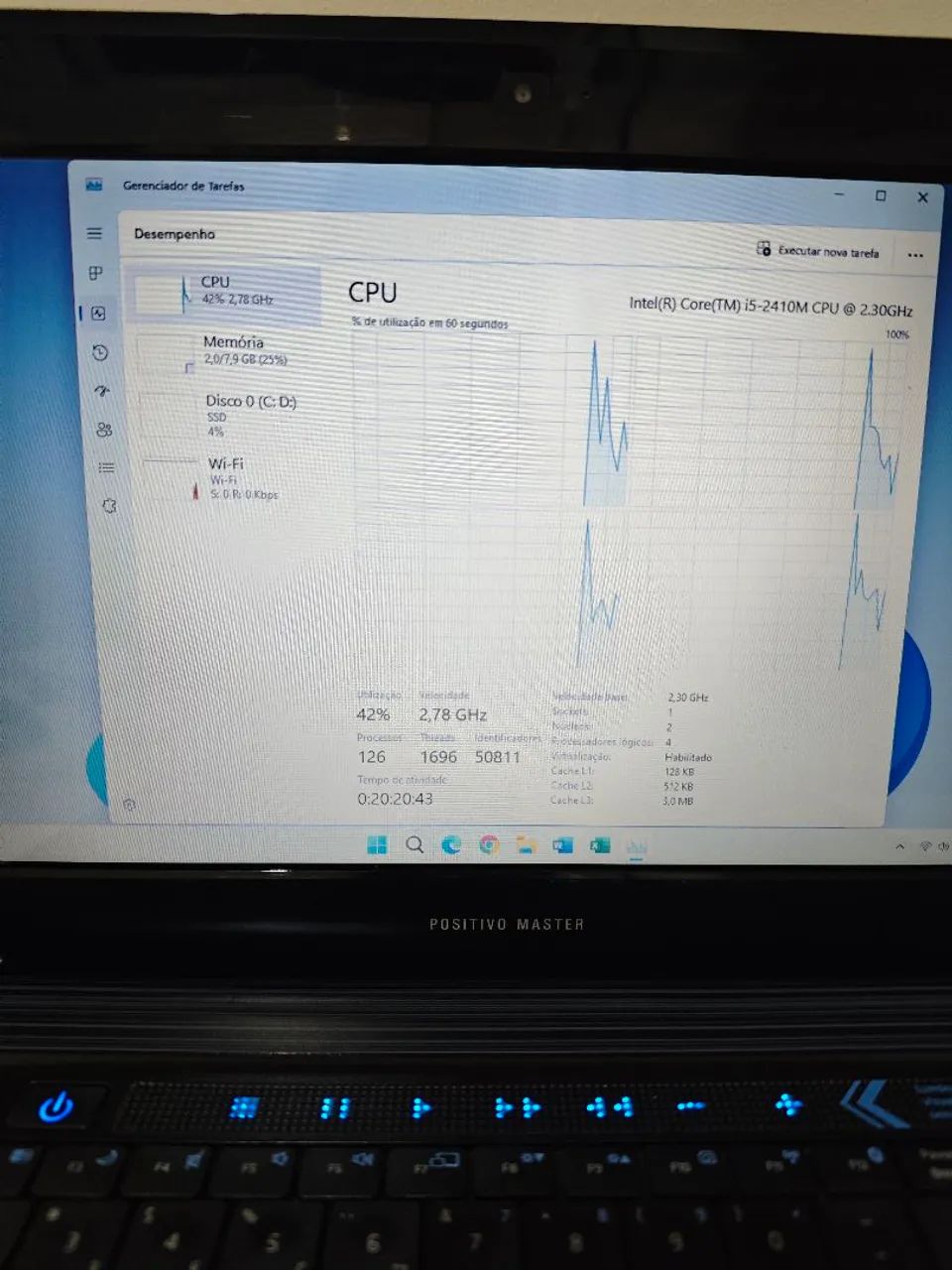 Notebook Positivo Master Intel Core i5-2410M 8 GB RAM SSD 120 GB Windows e Office Ativado - Foto 5