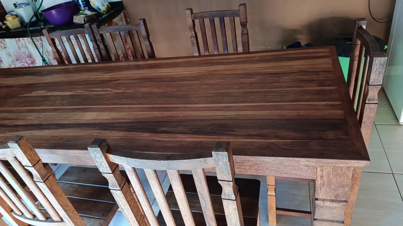 Mesa de madeira maciça  - Foto 3