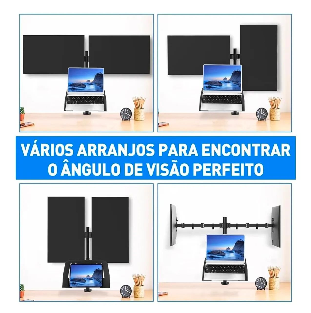 Suporte para notebook e 2 telas - Foto 2
