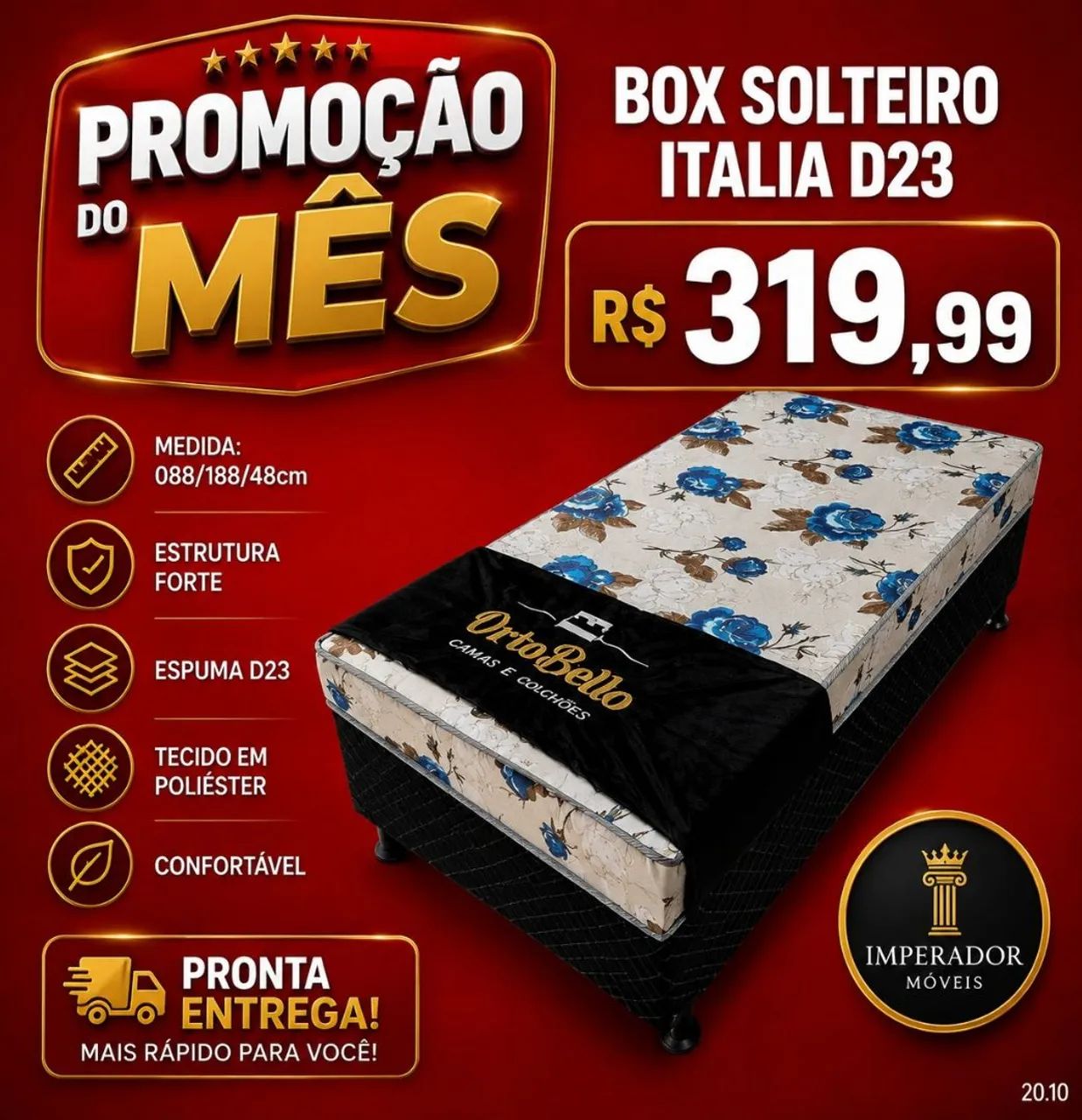 BOX SOLTEIRO ITALIA D23