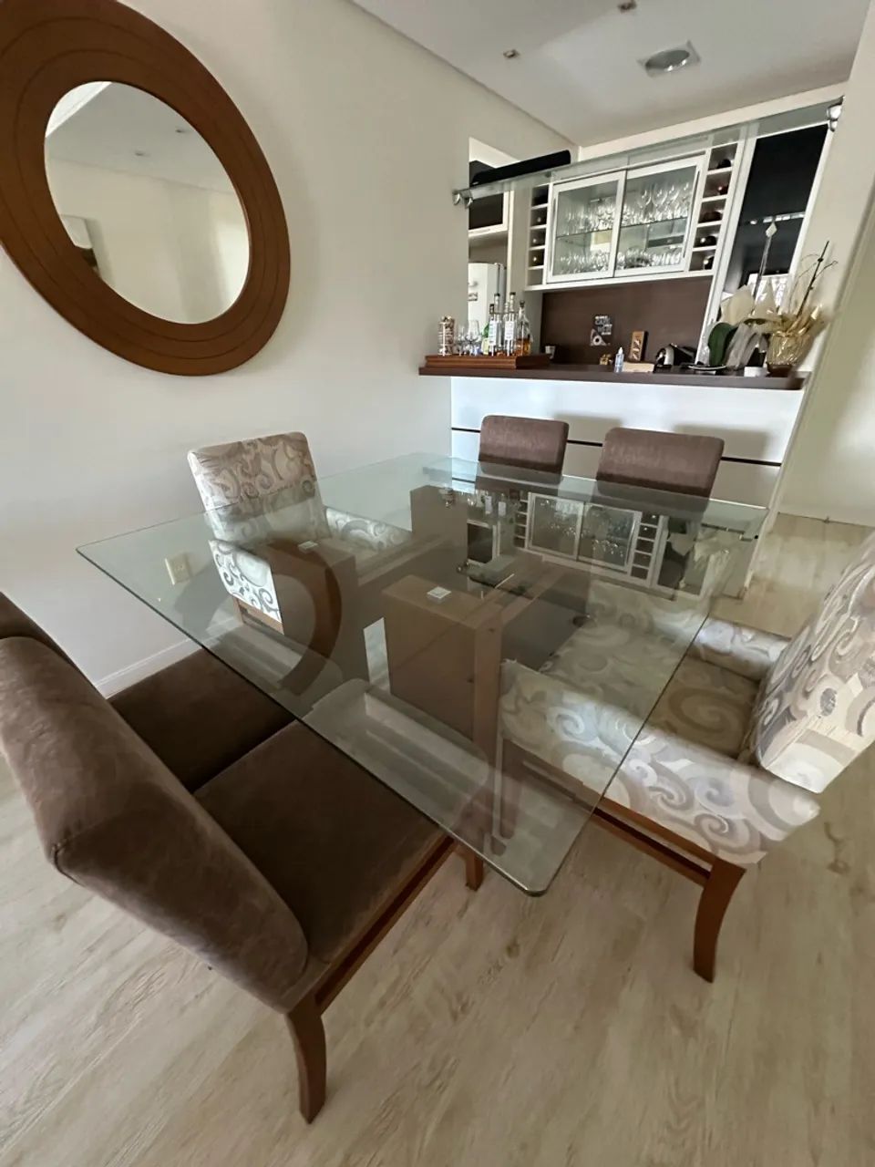 Mesa grande de vidro 6 lugares  - Foto 2