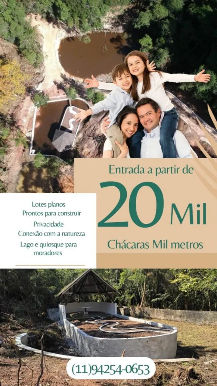 Vende-se Chácaras mil metros e lotes 7x25m 
