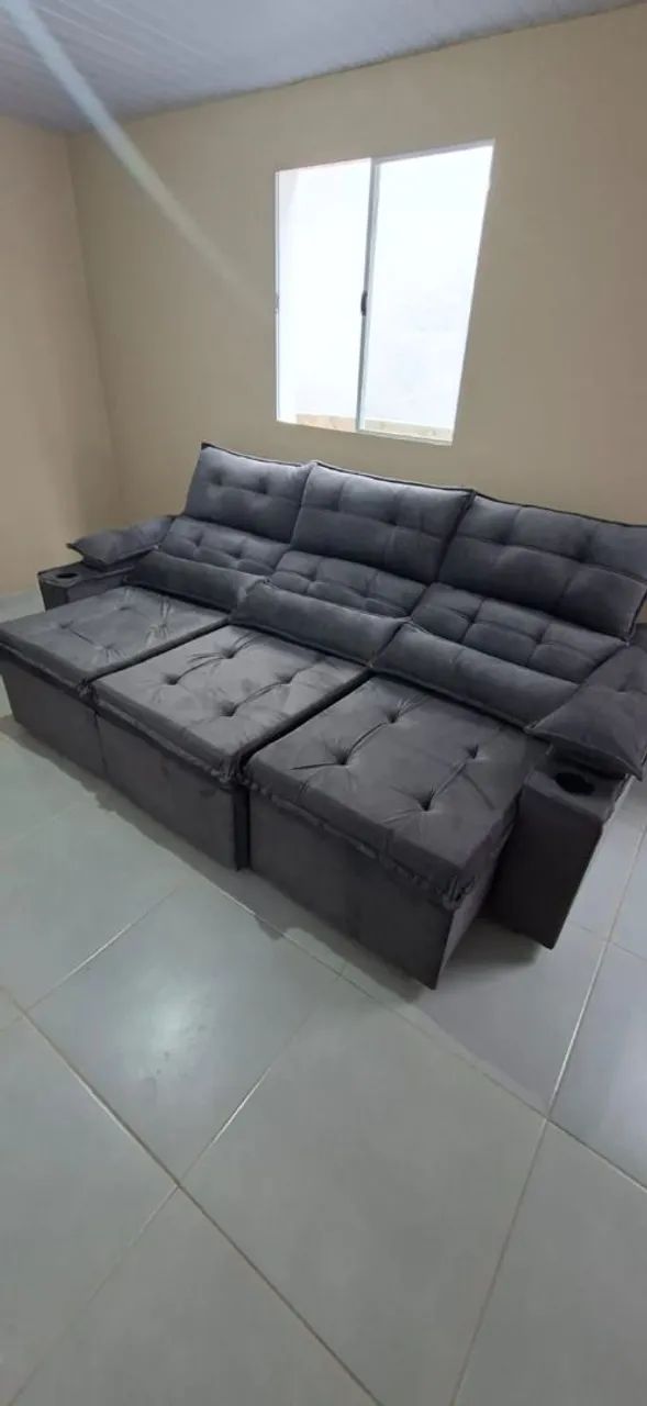 Sofá retrátil reclinável 1 mês de uso. - Foto 2