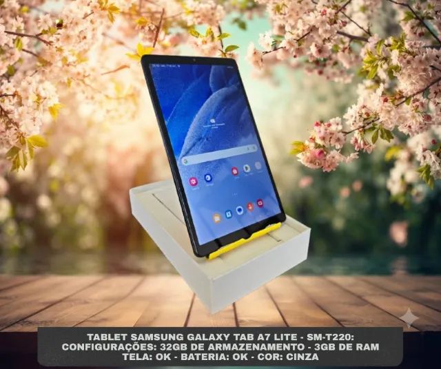 ? SAMSUNG GALAXY TAB A7 LITE - 32GB DE ARMAZENAMENTO - 3GB DE RAM - CINZA - Foto 3