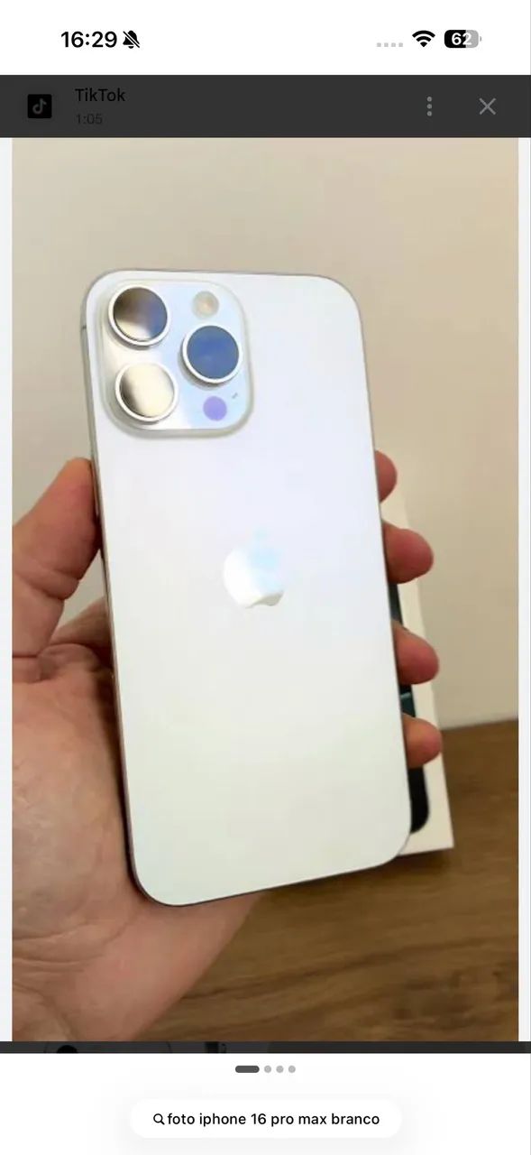 iPhone 16 pro Max branco 7 meses de uso - Foto 2
