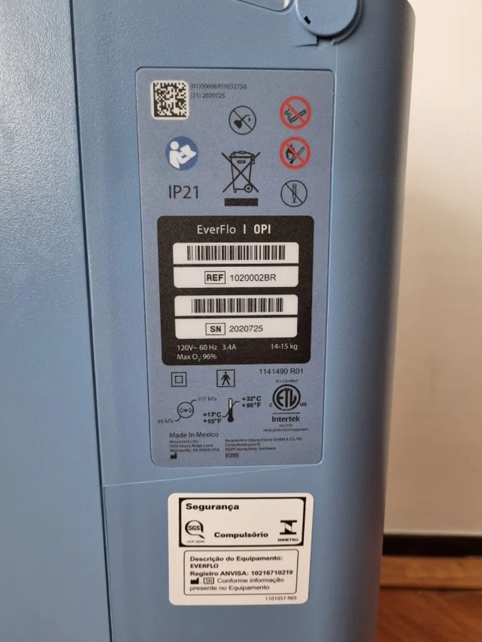 Concentrador de Oxigênio Philips EverFlo 5 Litros 110V - Foto 5