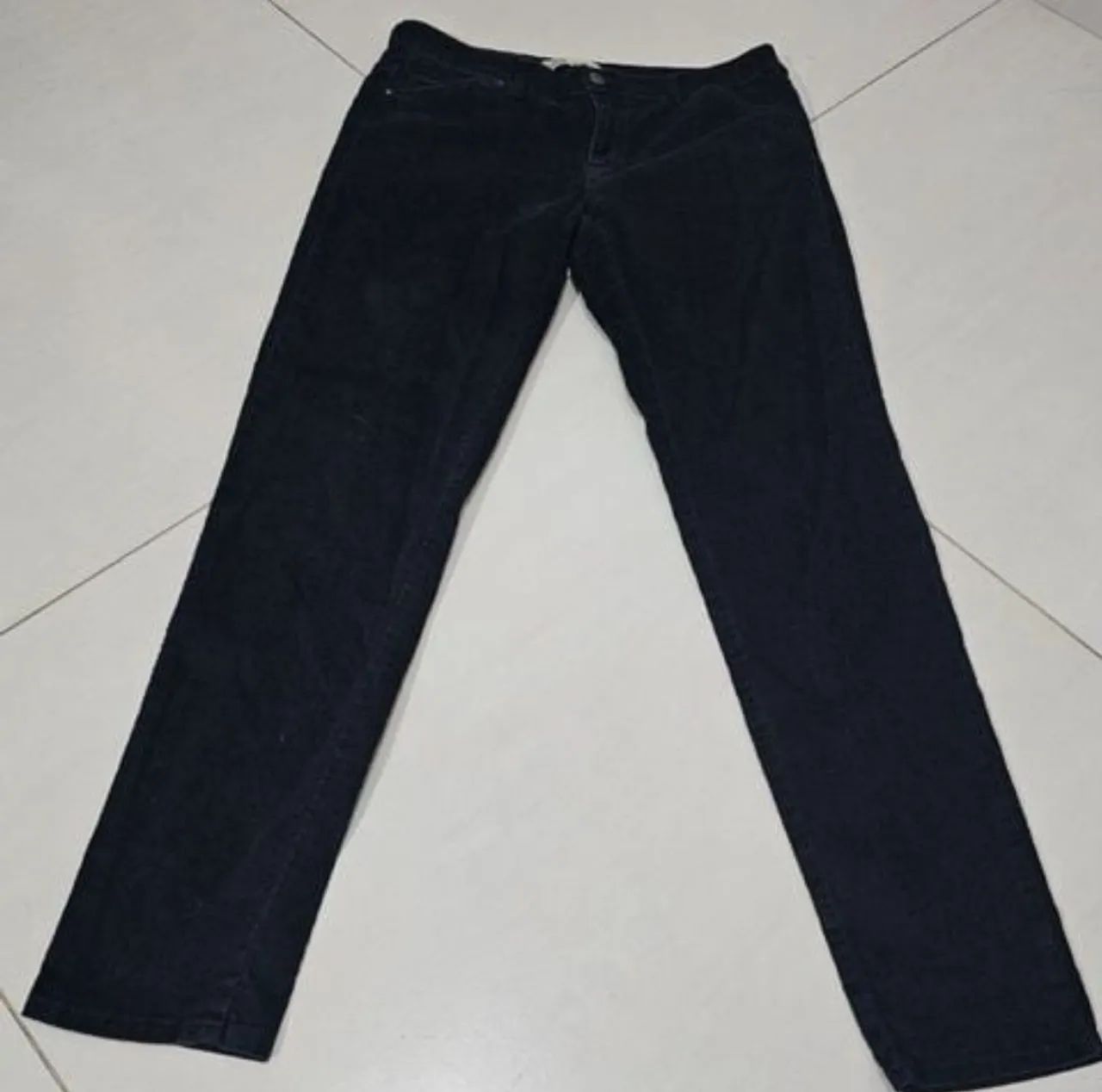 Calça zara canelada aveludado | basica reta Z1975 - Foto 3