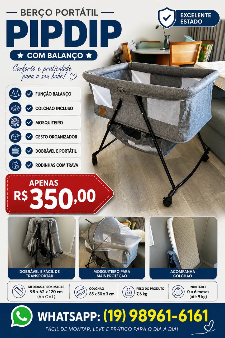 Berço Portátil PipDip - Foto 2