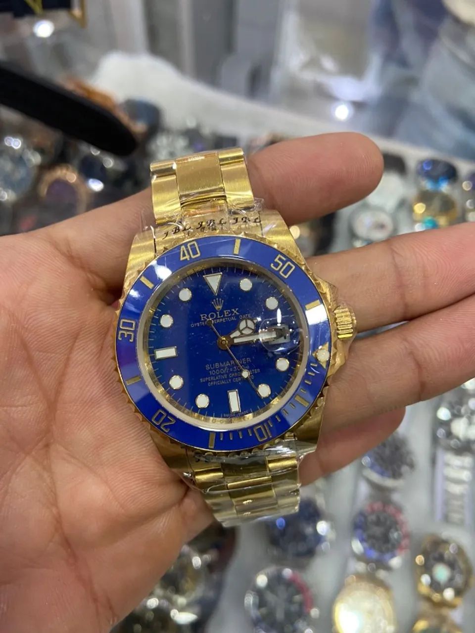 Rolex Submariner Date Dourado E Azul Automático Premium C Garantia - Foto 4