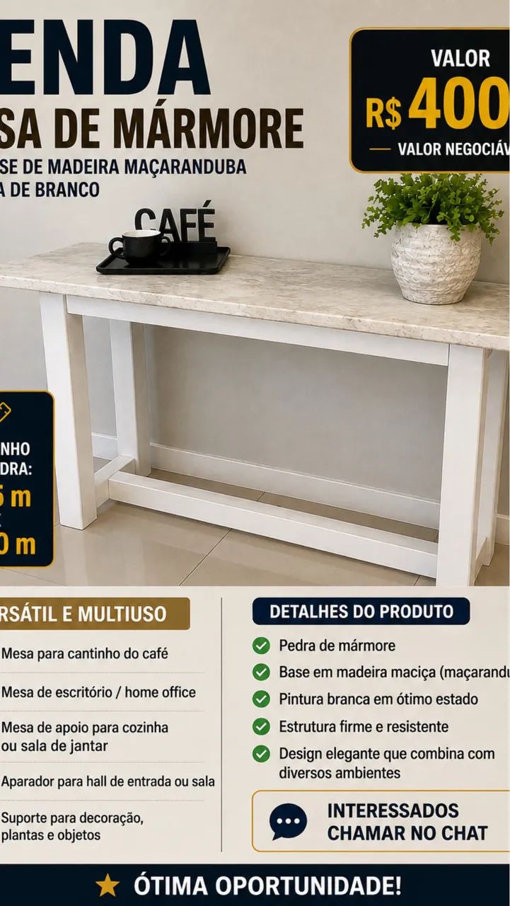 Mesa de mármore 
