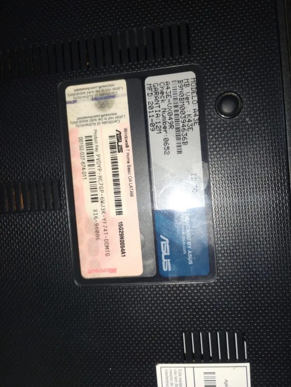 NOOTEBOOK ASUS A43E - Foto 3
