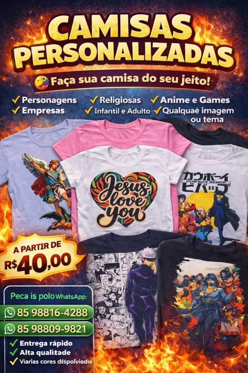 Camisas em DTF cores variadas  - Foto 2