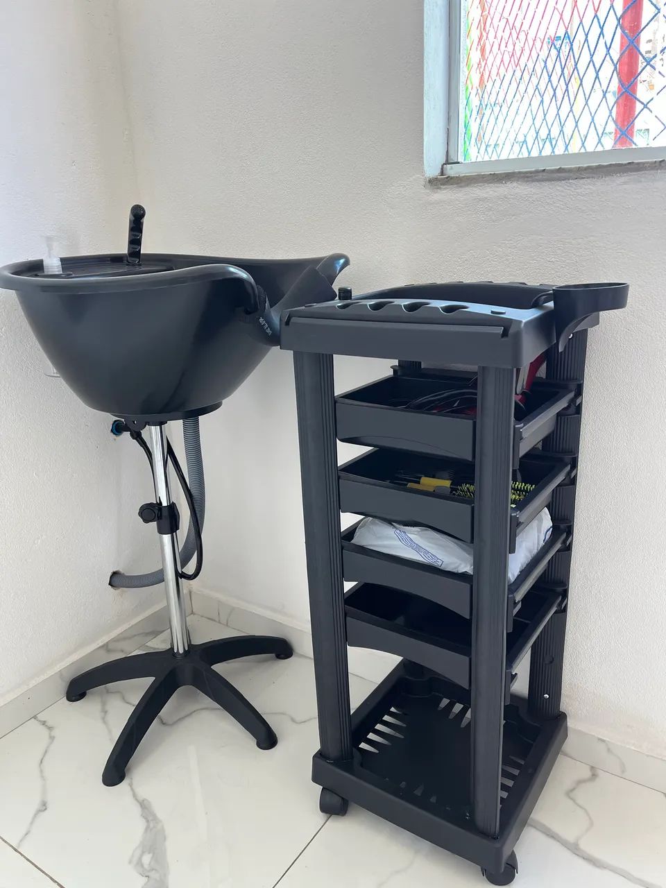 Kit lavatorio e carrinho auxiliar 