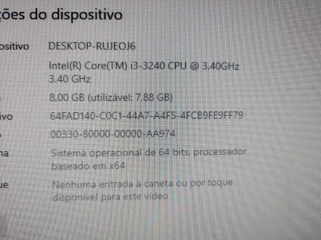 I3 3240 COM 8 GIGAS SSD 120 GIGAS PREÇO 400 - Foto 3