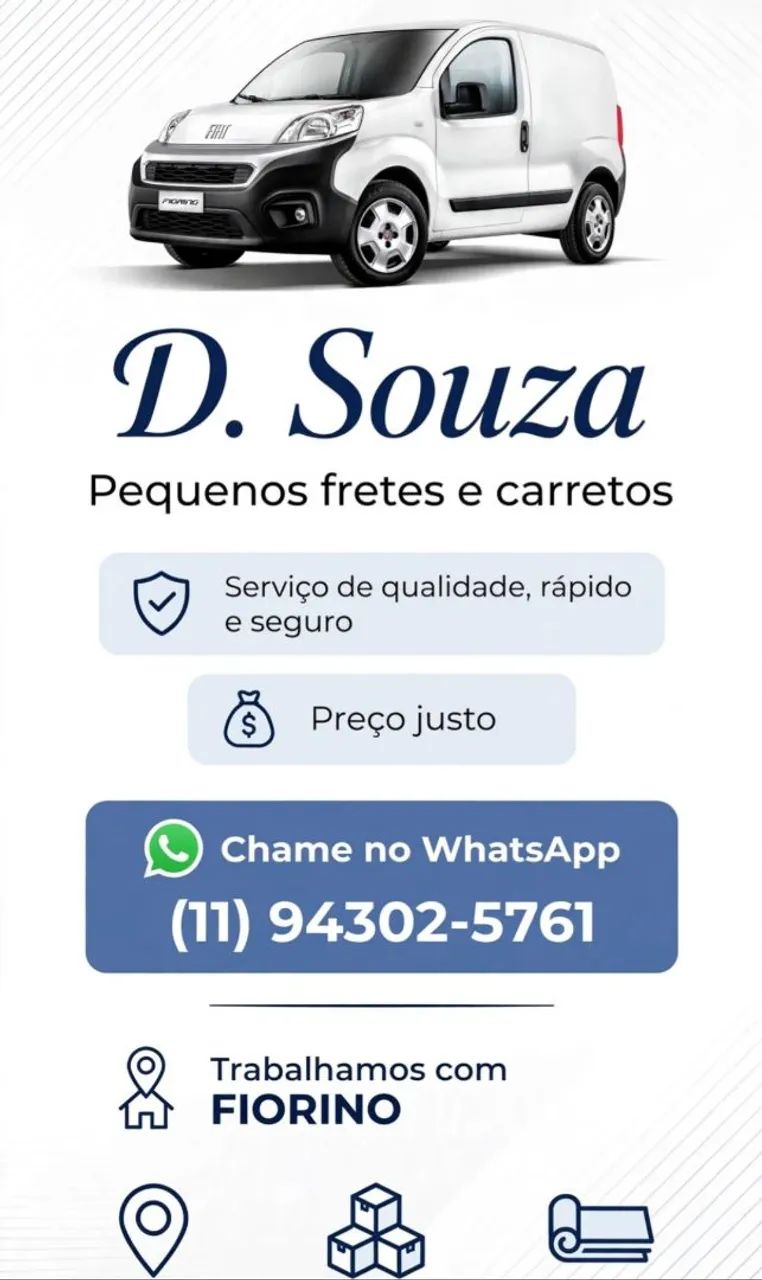 Pequenos frete com Fiorino 