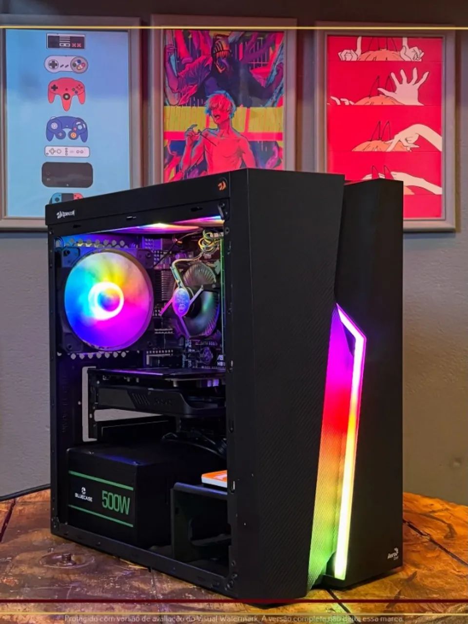 Setup Intel i5 4590, 16gb, 256gb SSD, RX 550 4gb, Fonte 500W, Gabinete AeroCool