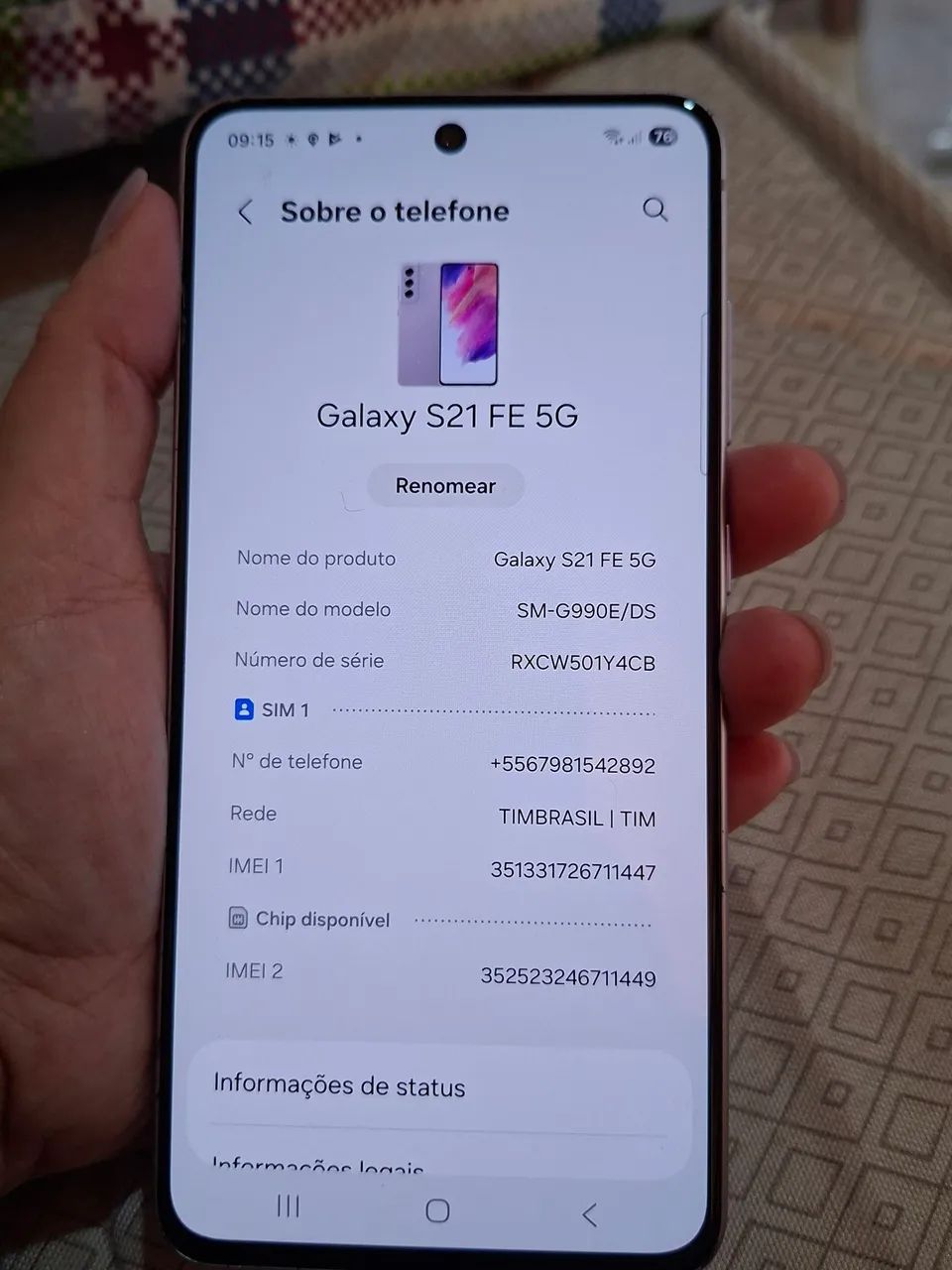 Vendo Celular Samsung Galaxy S21 5G fe 128g