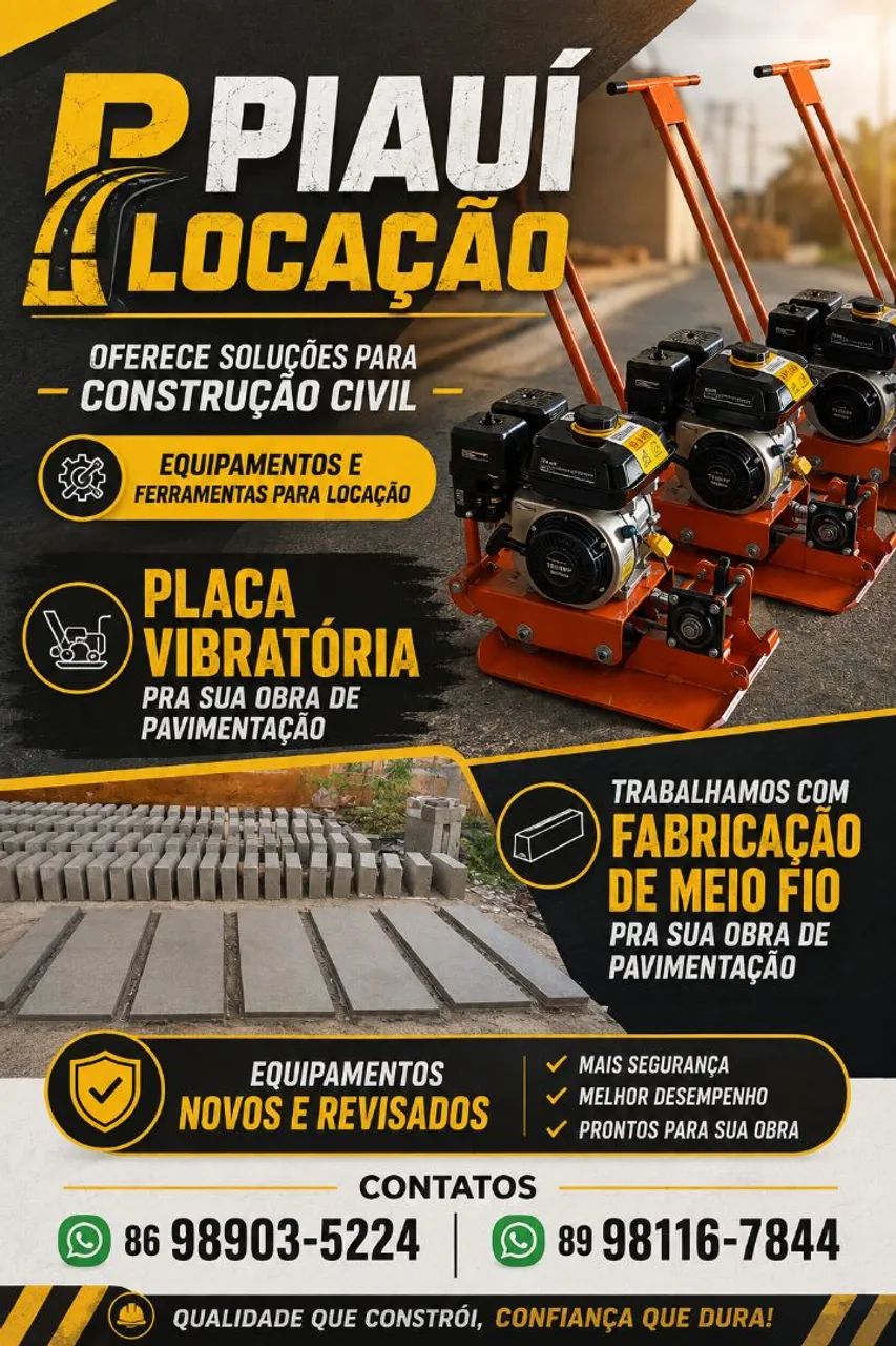 Locação de placa vibratória 