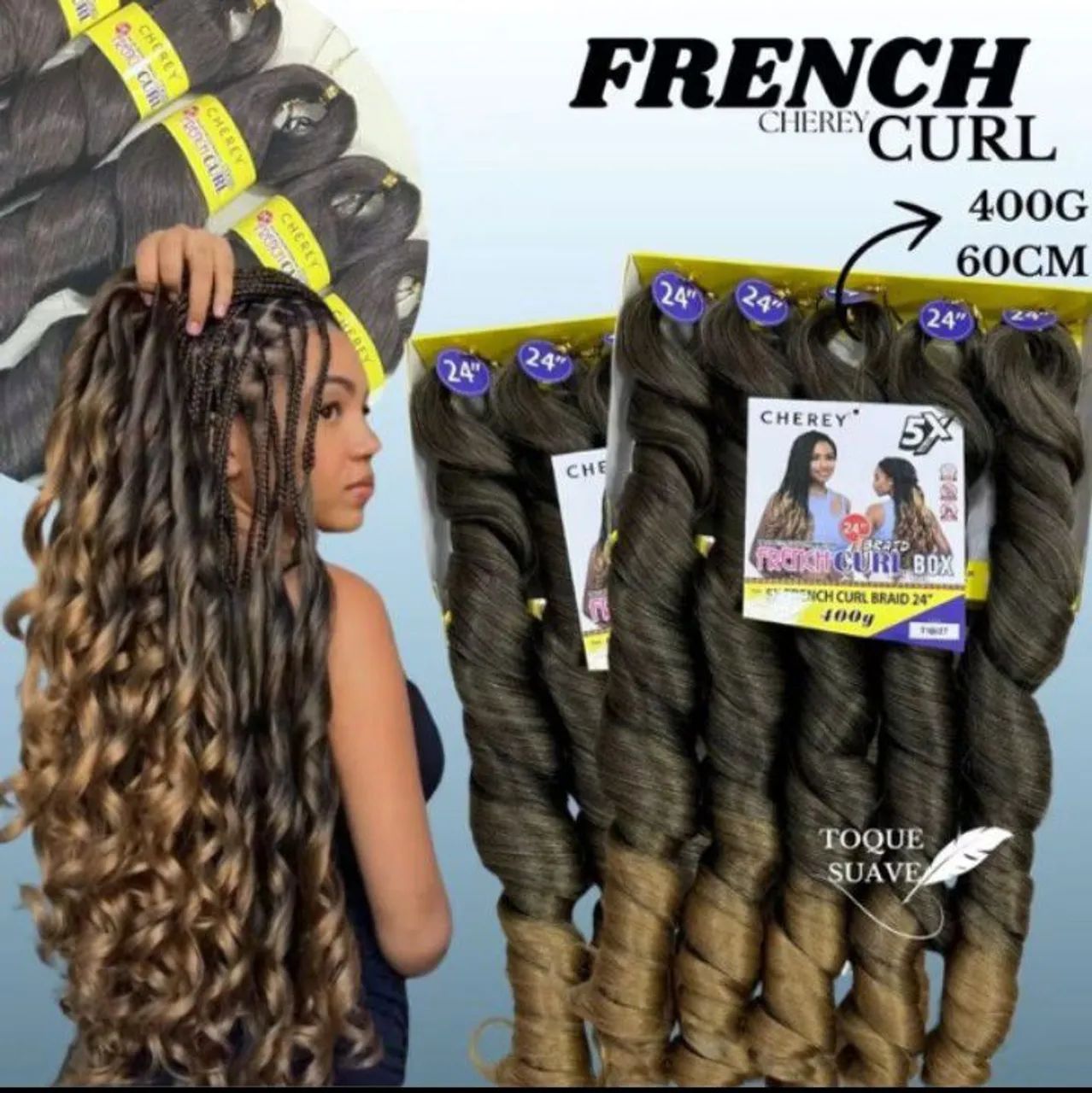 Cabelo orgânico liso tem 70centimentro  - Foto 4
