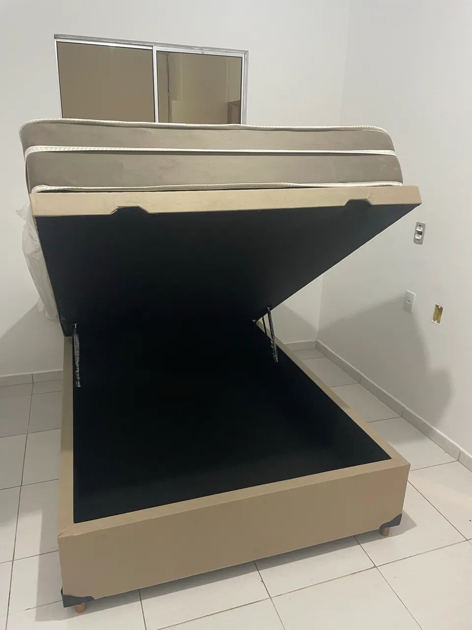 Cama box baú + colchão de molas ensacadas65576112260994125