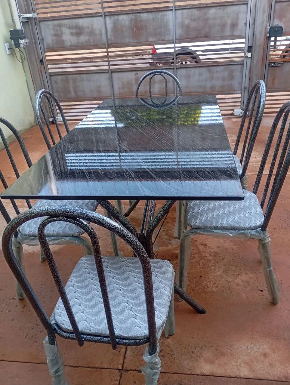 Mesa Nova com 6 Cadeiras Tampo de Pedra Entrega Grátis  - Foto 4