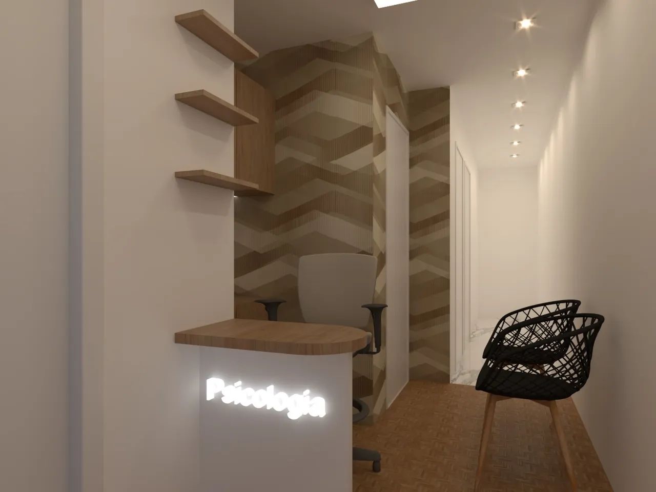 Projeto de escritório-arquitetura de interiores-escritório-quarto projetado-sala comercial - Foto 3