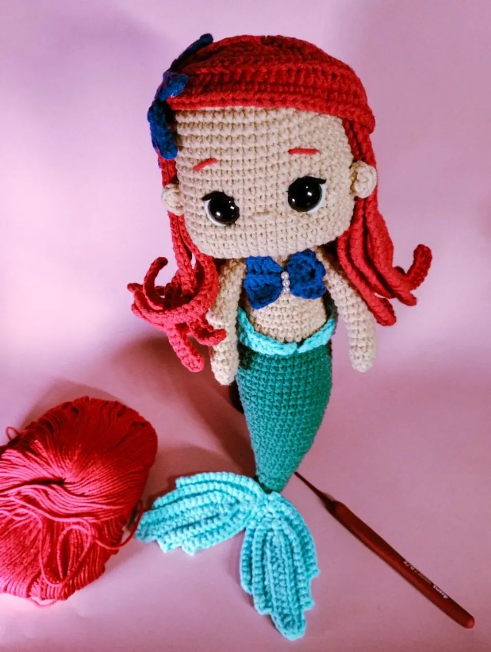 Amigurumi Pequena Sereia - Foto 3