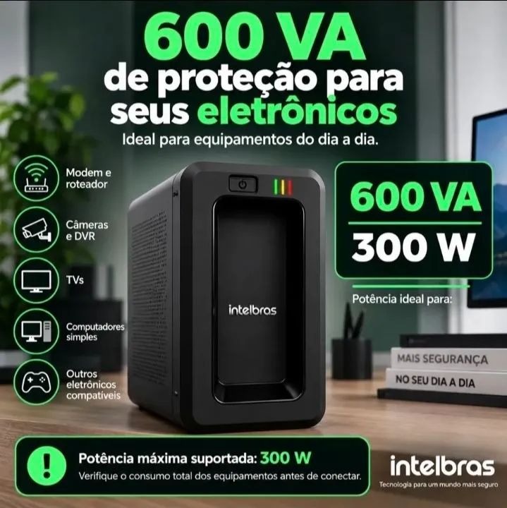 NOBREAK Intelbras ATTIV 600VA BIVOLT - Usado - Foto 2