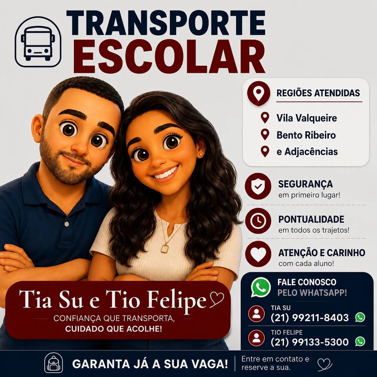 Transporte Escolar - Vagas abertas Manhã e Tarde