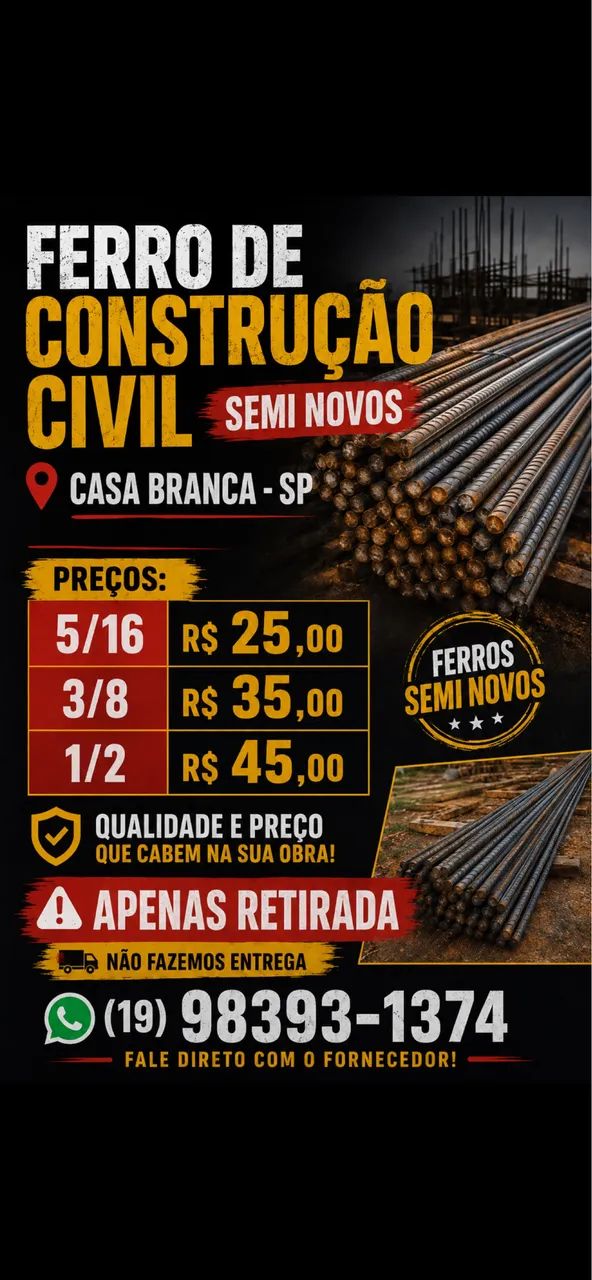 Ferro de construção civil - Foto 4